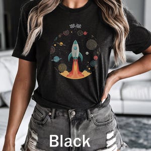 Rocket Launch Graphic Unisex Tee, Space Ship Tee, Sci-fi T-shirt, Astronomy Shirt, Space Lover Gift