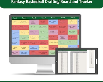 Tablero de Draft de Baloncesto de Fantasía: Seguimiento Automatizado de Hojas de Cálculo de Google (Descarga Digital)