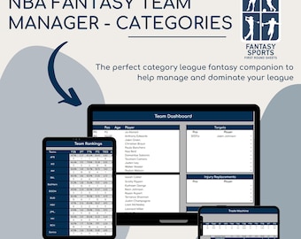 Plantilla de administrador de equipo de baloncesto de la categoría Fantasy de la NBA / Hojas de cálculo de Google