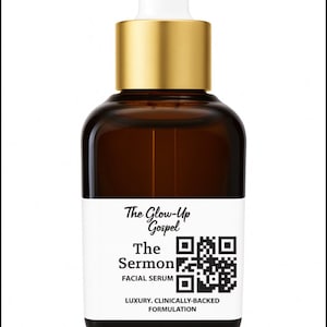 Luxury Organic Face Serum for Sensitive Skin Acne Healing Eczema Relief Anti Age Bright Dark Spot Treat Hydrate Pore Minimize GlowUp Gospel
