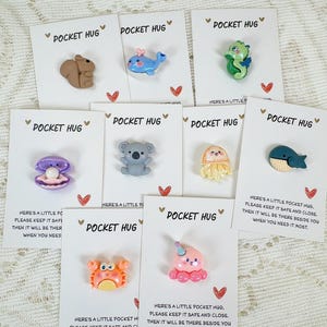 Koala Pocket Hug Resin Gift | Small Animal Hug Token with Greeting Card  | Holiday Thinking of You Gift | Cute Emotional Support Card