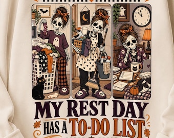 Distressed Halloween PNG, Retro Sarcastic Halloween Skeleton Mom shirt design, Funny Rest Day PNG, Spooky Season Png, Halloween Mom Vibes