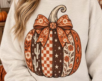 Cowboy Pumpkin Fall PNG SVG, Western Halloween, Spooky Coquette (Digital Download)