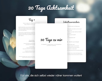 30-Day Journal for Self-Reflection – Planner for Mindfulness, Self-Love & Personal Development – Printable PDF