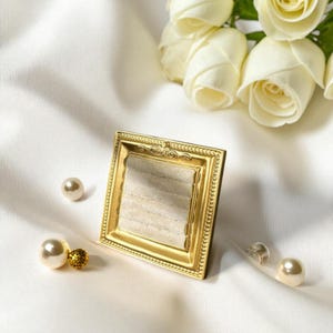 Espositore porta anelli vintage minimalista - Elegante espositore per gioielli per fidanzamento, foto di matrimonio, regalo per lei, compleanno, mamma, damigella d&#39;onore