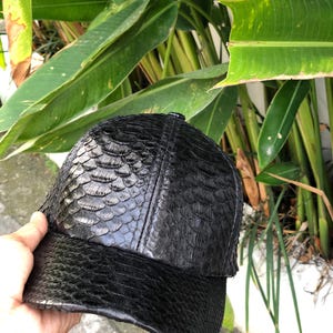 Premium Mütze Echte Python Schlangenhaut/Python Mütze