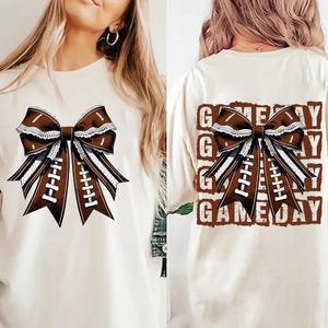 Football png Football Game Day Png Football Fall Autumn Png Floral Football Png Touchdown Season Png Football Coquette Bow Football Fall Png