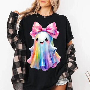 Irisierender Geist Kürbis PNG, Kokette Halloween png, Irisierender Geist png, Halloween PNG, Girly Halloween Png, Süßer Geist Png, Preppy PNG