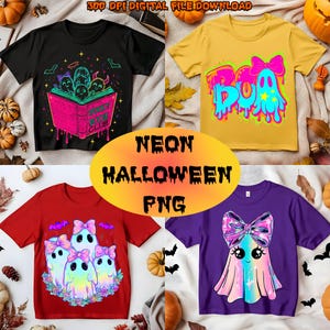 Designs Coquette Halloween Neon Png, Halloween Ghost Neon png, Halloween Mama, Spooky Season Png, Social Club Png, Girly Coquette Bow