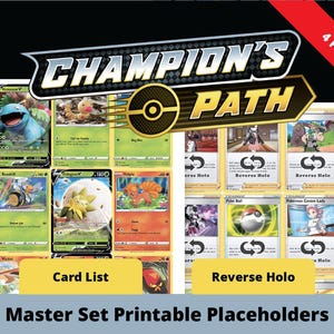 pokemon champions path card list Champion's / International Sets / Set Lists / Sets | PokeGuardian Champions Path - Etsy