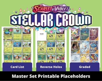 5-in-1 Stellar Crown Master Set Placeholders | Pokemon Stellar Crown Binder Placeholders - Etsy 5-in-1 Stellar Crown Master Set Placeholders | Pokemon Stellar Crown Binder Placeholders - Etsy