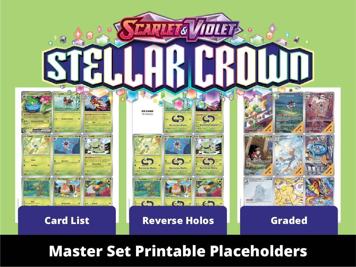 thumbnail image 2 of Pokémon TCG Stellar Crown SV07 Holo Binder Sticker Label – Vinyl Decal 2 of 2