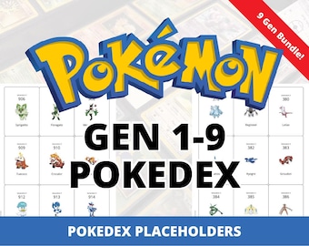 FULL POKEDEX: Gen 1-9 Pokédex Binder Placeholders