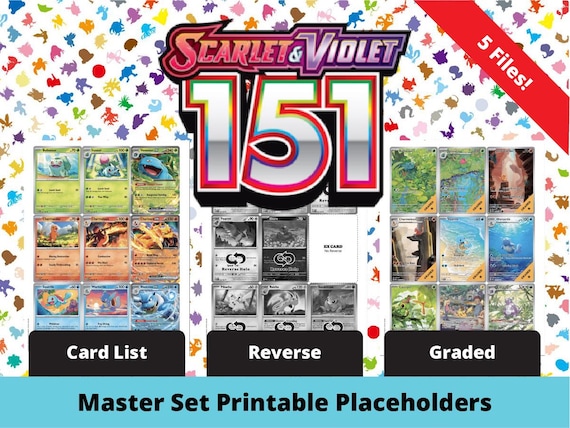 5-in-1 151 Master Set Placeholders | Pokemon 151 Binder