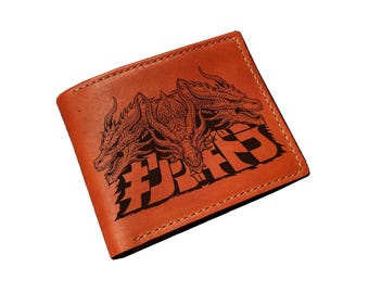 Handmade Cowhide Leather Wallet – Custom Engraved, Personalized Gift