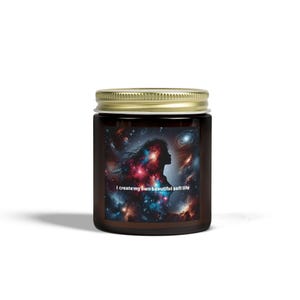 Scented Candle, Woman on Universe Affirmation Coconut Apricot Candle, Meditation Candle, Self Care Gift, Aromatherapy Candle, Relaxation