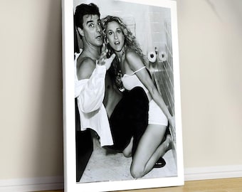 Carrie et Mr. Big Print : toile d'art murale SATC noir et blanc – Décoration
