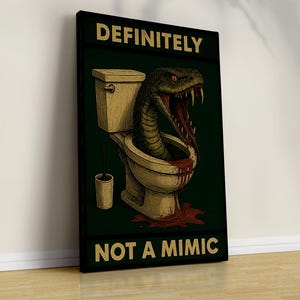 Póster divertido en lienzo «Definitivamente no soy un imitador» - Decoración de baño
