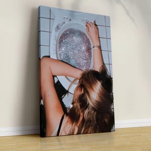 Disco Ball Poster Retro Disco Art Prints Bar Cart Wall Art Digital Prints Mirrorball Wall Art Girls Room Decor - Canvas - Fashion poster