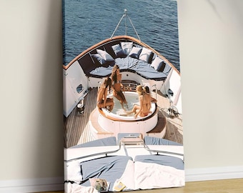 Luxury Yacht Canvas Print – Summer Sailing Poster