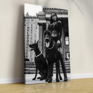 Luxury Doberman Wall Art, Luxury Fashion Poster, Black and White, Hypebeast Room Decor, Dog Wall Art, Fashion Printed Trending Home Decor