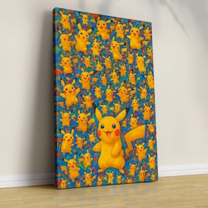 Charizard - Blastoise - Pikachu - Anime Print - Charizard Print - Charizard Poster - Anime Gift - Anime Wall Decor - Charizard and Blastoise