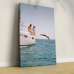 Yacht Poster - Luxus Yacht Poster - Alte Geldästhetik - Luxuriöser Boot Druck - Segeln im Sommer Poster - Luxusmode Druck - Leinwand