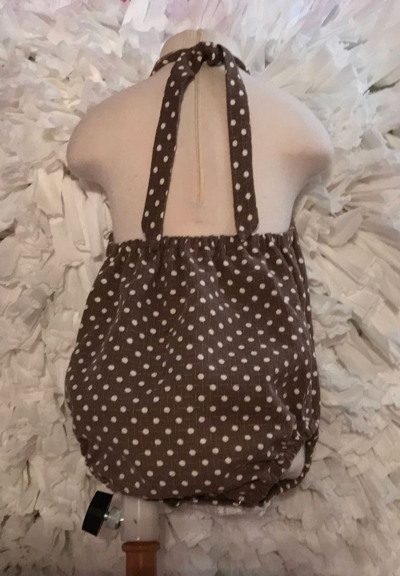 Boho Baby Romper Bloomers Diaper Cover Bubble Suit Vintage Boho Romper