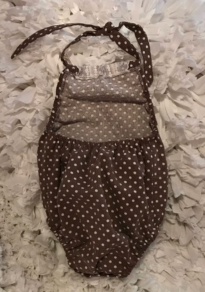 Boho Baby Romper Bloomers Diaper Cover Bubble Suit Vintage Boho Romper