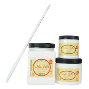 COTTON - Dixie Belle - Pure White Chalk Mineral Paint - 118ml/4oz - 236ml/8oz - 473ml/16oz - 946ml/32oz