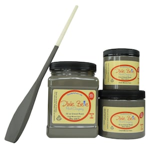 GRAVEL ROAD - Dixie Belle - Warm Dark Grey Chalk Mineral Paint - 118ml/4oz - 236ml/8oz - 473ml/16oz - 946ml/32oz