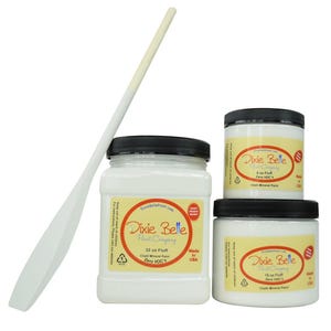 FLUFF - Dixie Belle - Soft White Slight Grey Undertones Chalk Mineral Paint - 118ml/4oz - 236ml/8oz - 473ml/16oz - 946ml/32oz