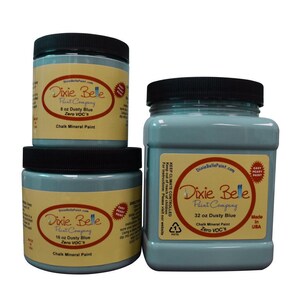 DUSTY BLUE - Dixie Belle - Soft Blue Chalk Mineral Paint - 118ml/4oz - 236ml/8oz - 473ml/16oz - 946ml/32oz