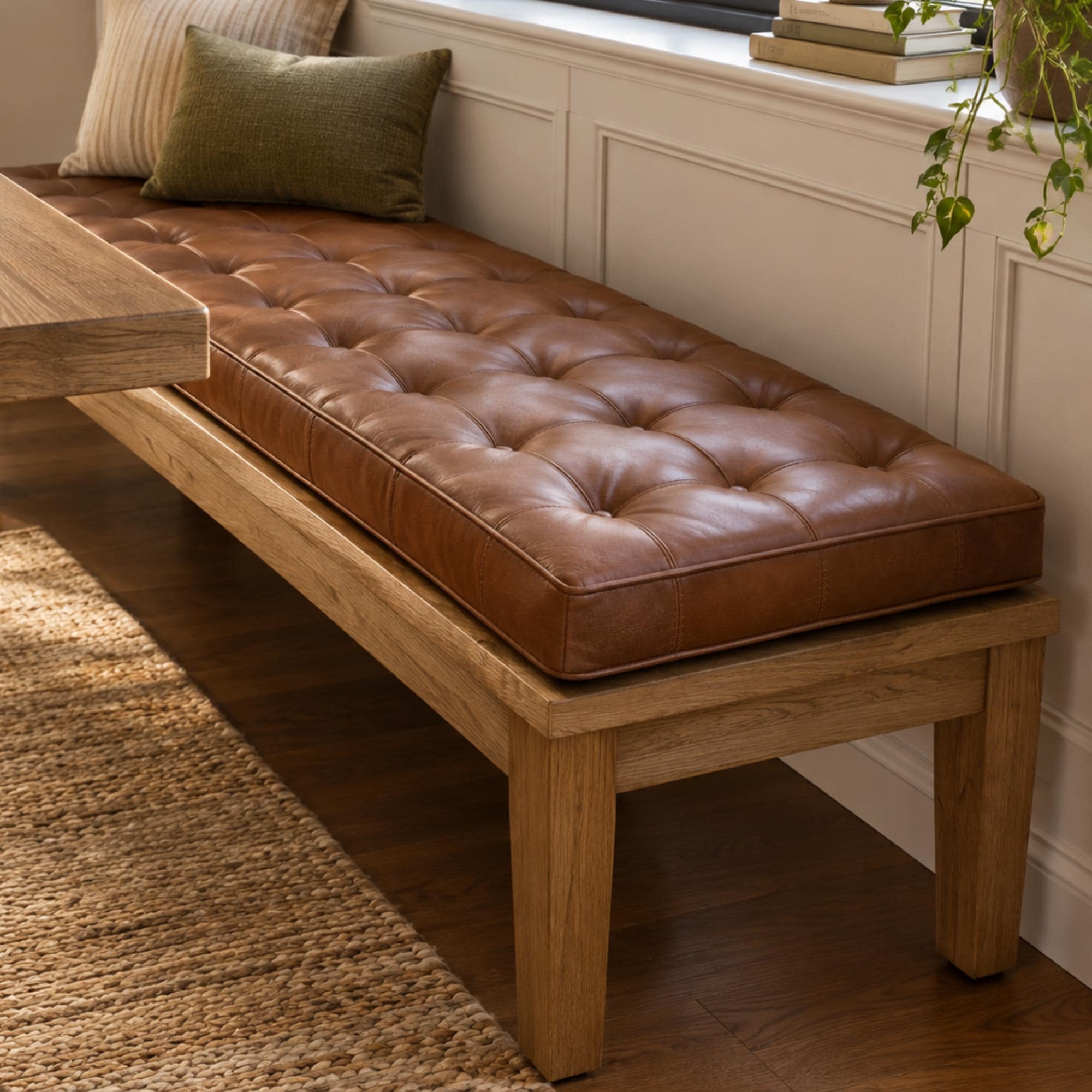 Custom leather bench cushion - Etsy 日本