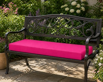 Cojín de 7,6 cm de grosor para banco de jardín: cómodo cojín para asiento de exterior para muebles de patio y jardín.