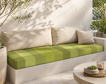 Cojín para banco de 10 cm de grosor: tejido Matrix para exteriores, duradero y resistente al agua.