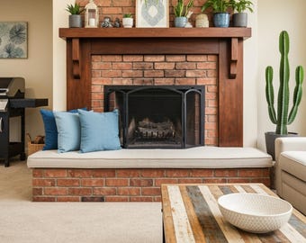 Cuscino personalizzato per il focolare del camino: cuscino per seduta da interni realizzato a mano - Scegli il tessuto e le dimensioni