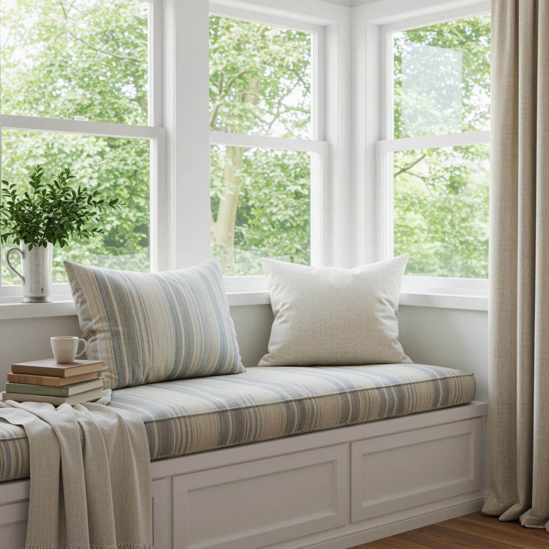 Handmade Bench Cushion: Custom Indoor Seating Pad for Nook, Banquette ...