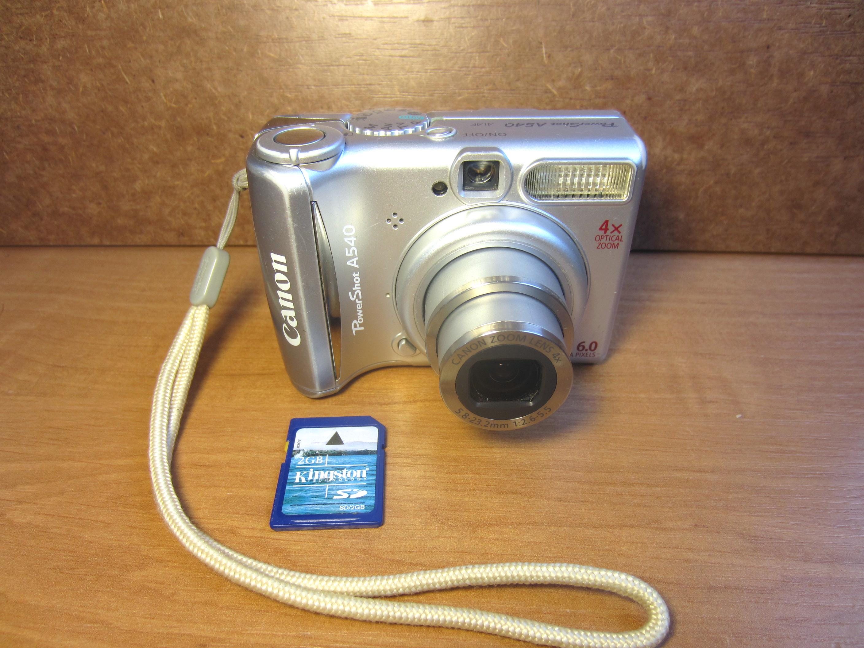 Vintage Canon Powershot A540 Digital Camera Silver Rare Working 
