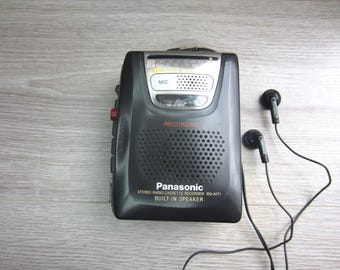 Magnetofon kasetowy stereo Panasonic RQ-A171 + słuchawki z radiem FM/AM Retro Works