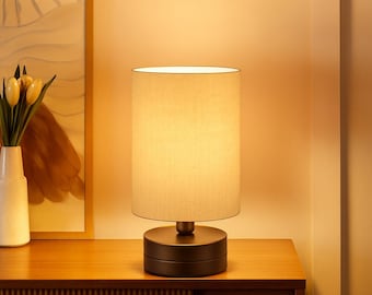 Decorative Wooden Bedside Table Lamp, Warm Ambient Lighting