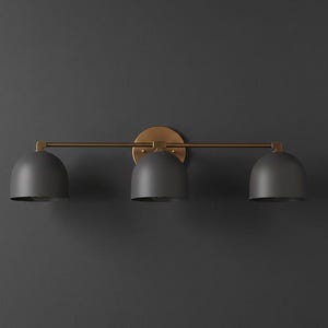 Vintage Modern Vanity Wall Sconce Brass Bathroom Light Fixture, Mid ...