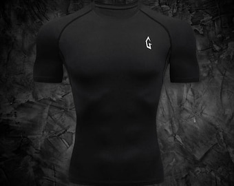 Signature Compression Shirt – Men’s Muscle Fit Gym Top – Workout Compression Tee by Gymshackles