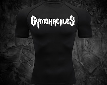 Shackled Compression Shirt – Men’s Muscle Fit Gym Top – Workout Compression Tee by Gymshackles