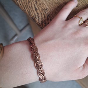 celtic twist copper bangle bracelet