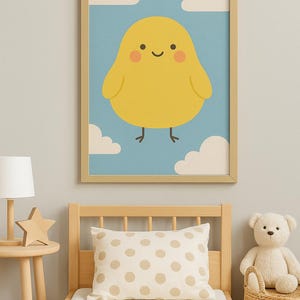 Sun Wall Art Print | Cute Yellow Sun Poster | Watercolor Nursery Decor | Playroom Wall Art | Girls Room Printable Digital Download