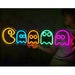 Retro game  Pac Man & Ghosts LED Neon Sign Games Room Sign Video Games Room Wall Art Arcade Decor Game Room Neon Sign Wall Hangings 