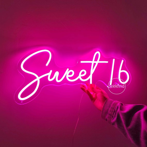 Custom Sweet 16 Birthday Neon Sign LED Neon Wall Sign - Etsy