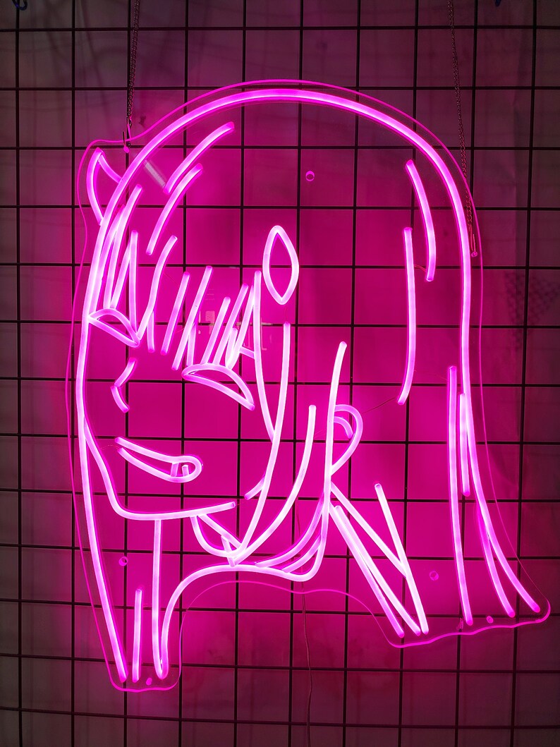 Zero Two Neon Sign Led Neon Sign Anime Decor Sign Custom Gifts Etsy