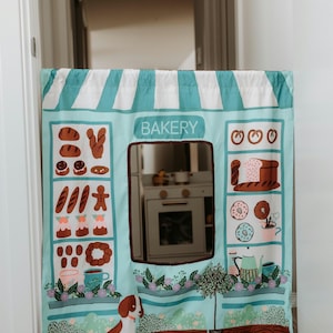 Reversible Cafe & Bakery Play Panel: Pretend Play Shop for Kids